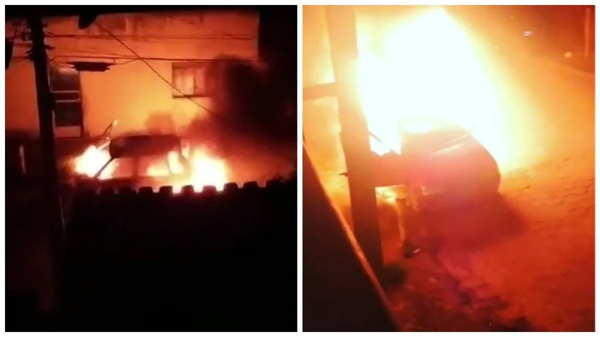 Mulher incendeia carro com o ex dentro e homem fica gravemente ferido