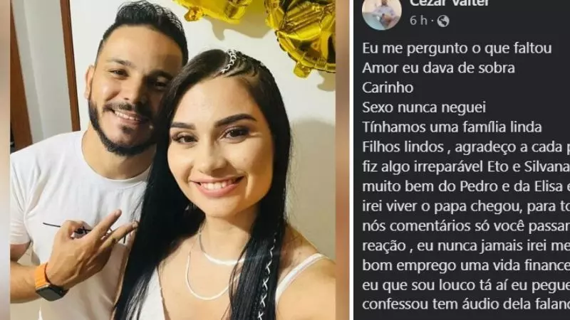 Suspeito de mattar a esposa após flagrá-la em motel publicou carta antes de morrer